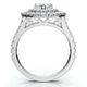 2 Ct TW Pear Shape Halo Diamond Engagement Ring 14k White Gold Lab Grown