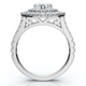 2 Ct TW Pear Shape Halo Diamond Engagement Ring 14k White Gold Lab Grown