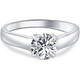 1 Ct Solitaire Round Cut Diamond Engagement Ring 14k White Gold Lab Grown