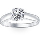 1 Ct Solitaire Round Cut Diamond Engagement Ring 14k White Gold Lab Grown