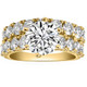 6 1/2Ct Diamond Engagement Wedding Ring Set in 10k Yellow Gold Lab Grown