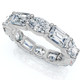 6 1/2Ct Oval & Emerald Diamond Eternity Ring 14k Gold or Platinum Lab Grown 6 1/2Ct Oval & Emerald Diamond Eternity Ring 14k Gold or Platinum Lab Grown