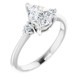 1 1/4Ct Pear Shape Lab Grown Diamond Engagement Ring White Yellow or Rose Gold