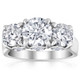 4 5/8 Ct TW Three Stone Diamond Engagement Ring 14k White Gold Lab Grown