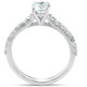 1 Ct TDW Round Lab Created Diamond Classic Engagement Ring 14k White Gold