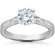 Certified 1Ct Diamond Solitaire Engagement Ring 14k White Gold Lab Grown