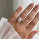 Platinum 1 Ct Oval Diamond Solitaire Engagement Ring Lab Grown