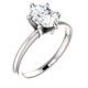 Platinum 1 Ct Oval Diamond Solitaire Engagement Ring Lab Grown