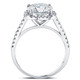 3 1/2 Ct Cushion Moissanite & Lab Diamond Engagement Halo Ring 10k White Gold