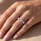 1Ct Pink Diamond 5-Stone Anniversary Wedding Ring 14k White Gold EX3 Lab Grown