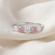 1Ct Pink Diamond 5-Stone Anniversary Wedding Ring 14k White Gold EX3 Lab Grown