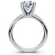 Certified 2ct Lab Grown Diamond Thin Solitaire Engagement Ring 14k White Gold