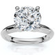 Certified 2ct Lab Grown Diamond Thin Solitaire Engagement Ring 14k White Gold