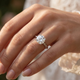 Certified 2ct Lab Grown Diamond Thin Solitaire Engagement Ring 14k White Gold