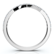 1/5Ct V Shape Curved Lab Grown Diamond Wedding Ring 10k White Gold