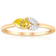 3/8Ct Fancy Yellow Pear & Marquise Shape Diamond Ring Yellow Gold Lab Grown 3/8Ct Fancy Yellow Pear & Marquise Shape Diamond Ring Yellow Gold Lab Grown