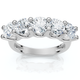 1 1/2 Ct Diamond Five Stone Wedding Ring 14k White Gold Lab Grown Eco Friendly