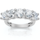 1 1/2 Ct Diamond Five Stone Wedding Ring 14k White Gold Lab Grown Eco Friendly