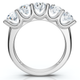 1 1/2 Ct Diamond Five Stone Wedding Ring 14k White Gold Lab Grown Eco Friendly