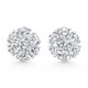 3.60Ct Diamond Cluster Pave Studs Screwback Earrings 14k Gold Lab Grown