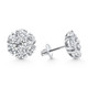 3.60Ct Diamond Cluster Pave Studs Screwback Earrings 14k Gold Lab Grown