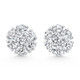 3.60Ct Diamond Cluster Pave Studs Screwback Earrings 14k Gold Lab Grown