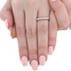 1/2 Ct Seven Stone Diamond Wedding Ring Lab Grown 14k White Gold