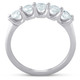 1Ct T.W. Five Stone Diamond Wedding Ring 14k White or Yellow Gold Lab Grown