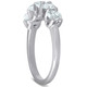 1 1/4 Ct Lab Grown Diamond Five Stone Wedding Ring 14k White Gold U Prong