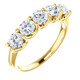 1 1/2 Ct Diamond Five Stone Wedding Ring 14k Yellow Gold EX3 Lab Grown