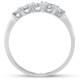 1/4Ct Five Stone Lab Grown Diamond Stackable Wedding Ring 10k White Gold
