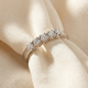 1/4Ct Five Stone Lab Grown Diamond Stackable Wedding Ring 10k White Gold