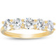 1 1/4 Ct Lab Grown Diamond Five Stone Wedding Ring 14k Yellow Gold U Prong