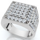 Men's 3Ct Square Diamond Fashion Pinky Ring 10k Gold Lab Grown Men's 3Ct Square Diamond Fashion Pinky Ring 10k Gold Lab Grown