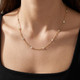 4Ct Diamond 14k Yellow Gold 18" Paper Clip Diamonds By Yard Necklace lab Grown