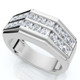 1/2Ct Men's Diamond High Polished Wedding Ring Lab Grown Anniversary Band