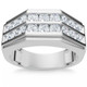 1/2Ct Men's Diamond High Polished Wedding Ring Lab Grown Anniversary Band