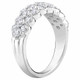 2 Ct Lab Grown Diamond Wedding Wide Anniversary Ring 10k White Gold