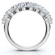 2 Ct Lab Grown Diamond Wedding Wide Anniversary Ring 10k White Gold