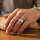 1/3 Ct Mens Lab Grown Diamond Wedding Ring White Gold Anniversary Band