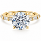 Certified 2.75-6.75Ct Round Baguette Diamond Engagement Ring Gold Lab Grown