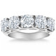 3 3/4Ct 5-Stone Lab Grown Diamond Wedding Ring 14K White Gold
