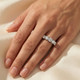 3 3/4Ct 5-Stone Lab Grown Diamond Wedding Ring 14K White Gold