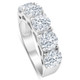 3 3/4Ct 5-Stone Lab Grown Diamond Wedding Ring 14K White Gold