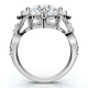 Certified 2.50 - 6.40Ct Diamond Vine Engagement Ring 14k Gold Lab Grown