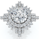 Certified 2.50 - 6.50Ct Diamond Hailee Engagement Ring 14k Gold Lab Grown