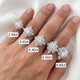Certified 2.50 - 6.50Ct Diamond Hailee Engagement Ring 14k Gold Lab Grown