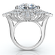 Certified 2.50 - 6.50Ct Diamond Hailee Engagement Ring 14k Gold Lab Grown