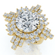 Certified 2.50 - 6.50Ct Diamond Hailee Engagement Ring 14k Gold Lab Grown