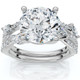 Certified 3 5/8Ct Diamond Engagement Wedding Ring Set 14k Gold Lab Grown